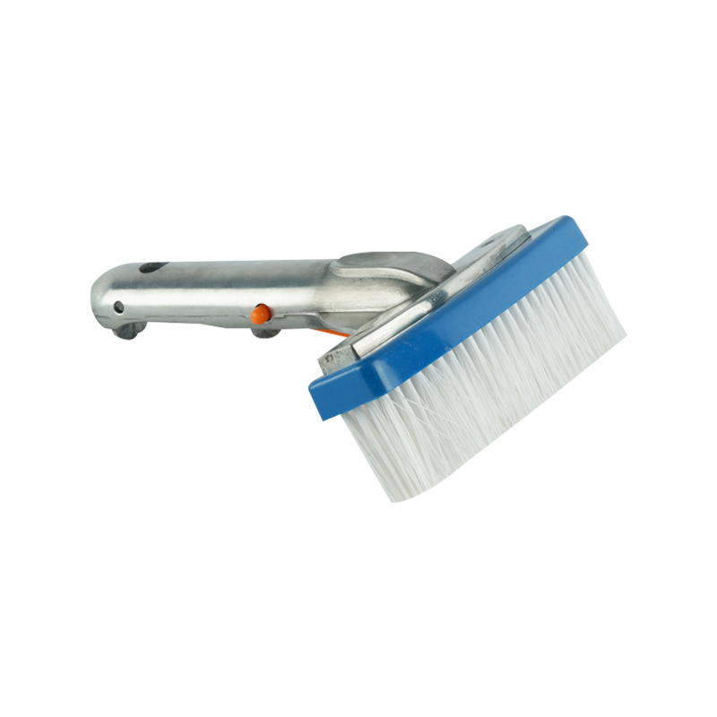 1443 Brosse murale arrière en métal de 14 cm avec manche en aluminium, poils en pp