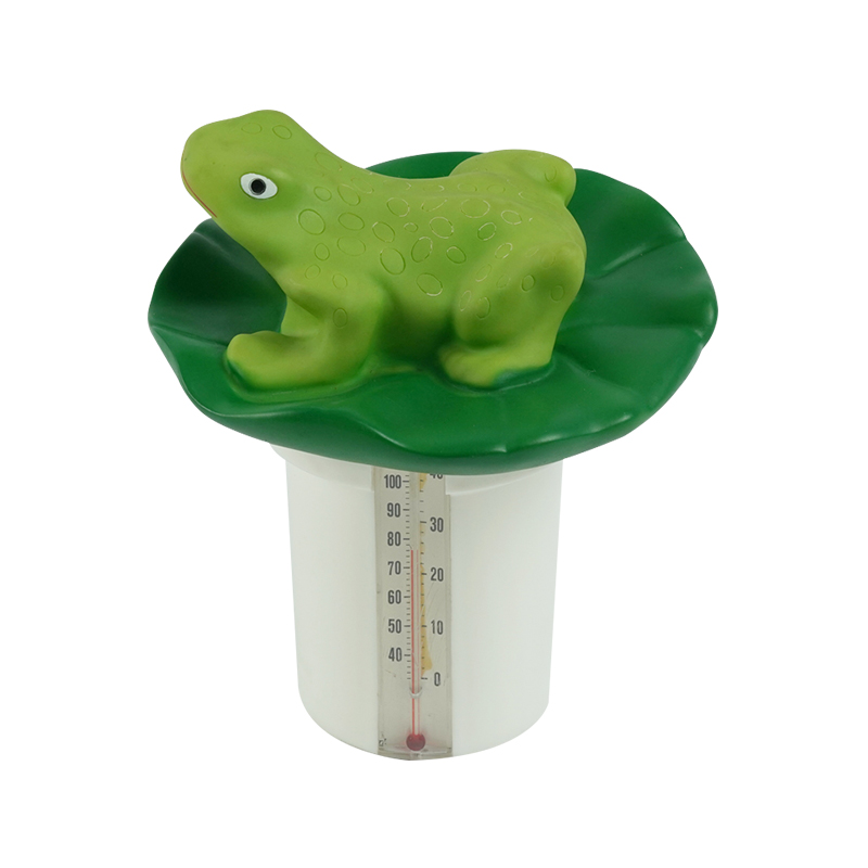 1509 Distributeur animal flottant avec thermomètre-grenouille