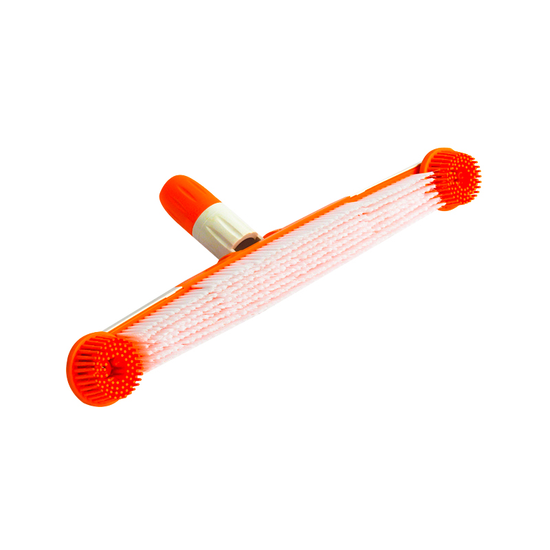 1438 1438 20'/50cm Brosse pour sol et mur en poils de qualité supérieure avec pare-chocs à rouleau, réglage de l'angle par bouton-poussoir et connexion/déconnexion du télépôle EZ Twist